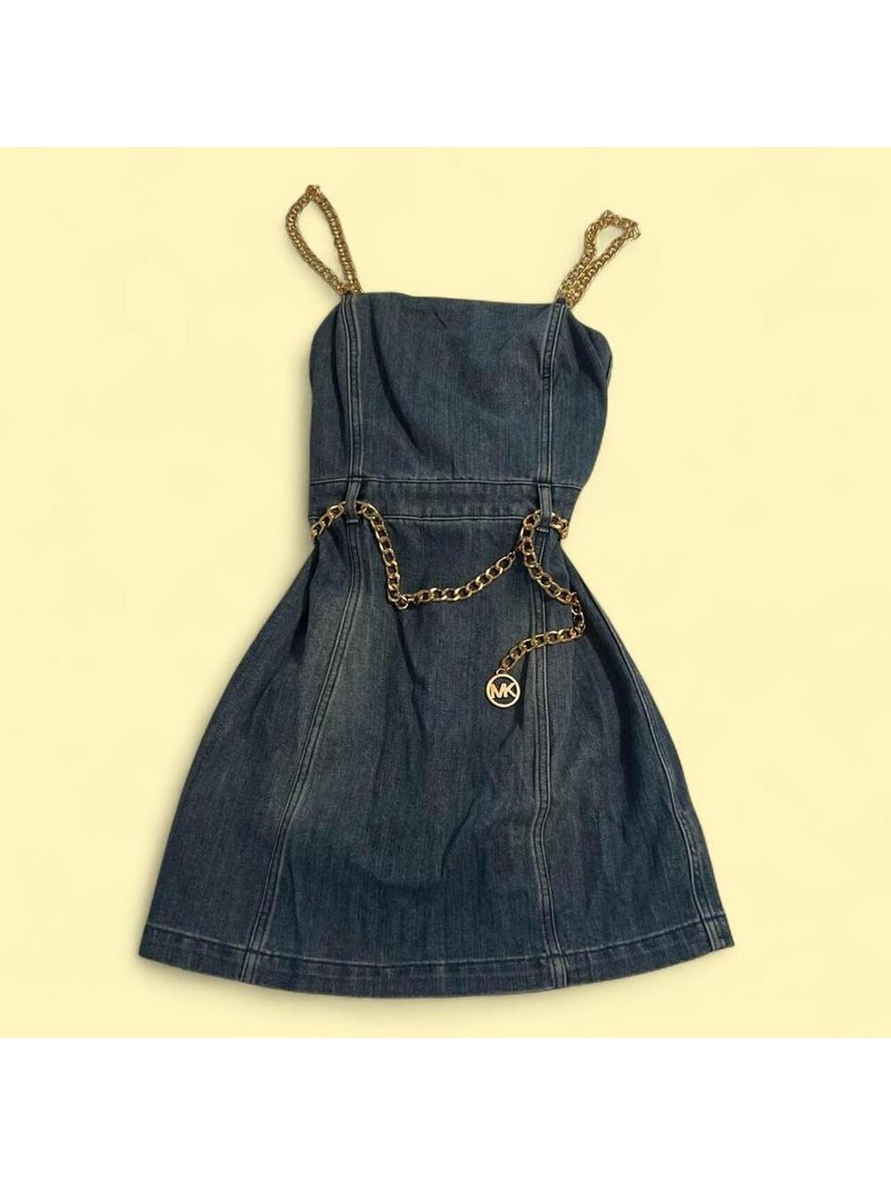 Michael Kors Women's Blue and Navy Dress - Picture 1 of 3